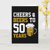 Cheers en bier tot 50 jaar 50 jaar kaart (Gele Bloem)