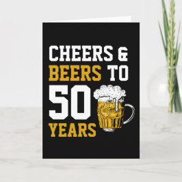 Cheers en bier tot 50 jaar 50 jaar kaart