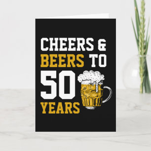 Cheers en bier tot 50 jaar 50 jaar kaart