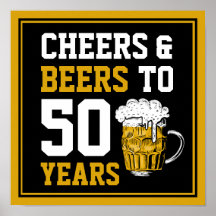 Cheers en bier tot 50 jaar 50 jaar