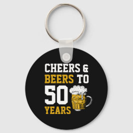 Cheers en bier tot 50 jaar 50 jaar sleutelhanger