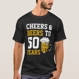 Cheers en bier tot 50 jaar 50 jaar t-shirt