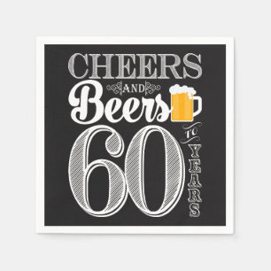 Cheers en bier tot 60 jaar Cocktail Napkins Servet