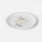 Cheers en bieren Minimal 40th Birthday Party Papieren Bordje (Gekanteld)