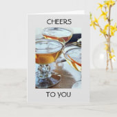 **CHEERS EN HOLIDAIR VOOR U** KAART (Gele Bloem)