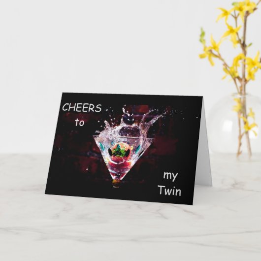 **CHEERS EN IK HEB JE GEZEGD* OP JE GROTE DAG KAART (Gele Bloem)