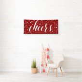 Cheers en Snowflakes | Red Holiday Banner (Insitu)