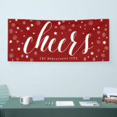 Cheers en Snowflakes | Red Holiday Banner (Beurs)