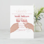 Cheers Engagement Party Kaart (Staand voorkant)