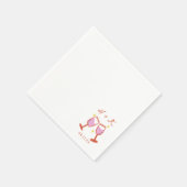 Cheers Engagement Party Wedding Cocktail Servet (Hoek)