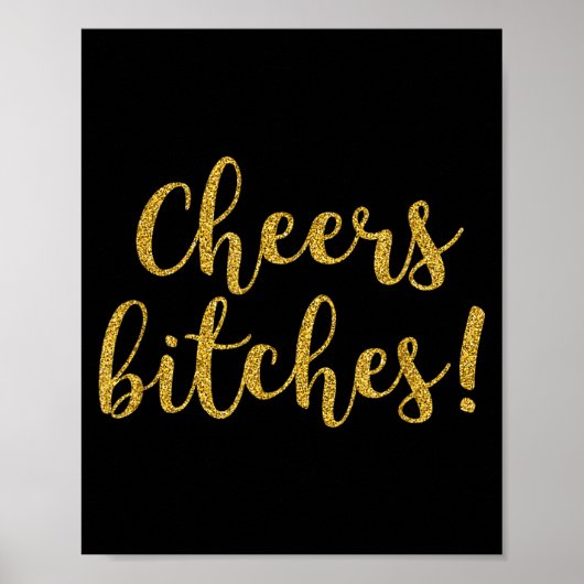 Cheers Es Happy New Year Celebration New Years Eve Poster (Voorkant)