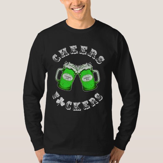 Cheers F ckers St Patricks Day Beer Drinking Mugs  T-shirt (Voorkant)