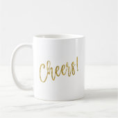 Cheers! Faux Gold Foil Koffiebeker Koffiemok (Links)
