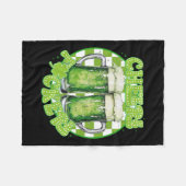 Cheers Fcckers St. Patricks Day Ierse Shamrock Bee Fleece Deken (Voorkant (Horizontaal))