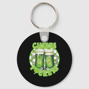 Cheers Fcckers St. Patricks Day Ierse Shamrock Bee Sleutelhanger