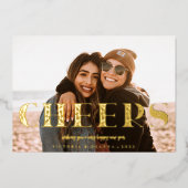 Cheers Filigree Photo Folie Feestdagenkaart (Voorkant)