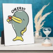 Cheers Fish Tabletop Plaque met Easel Fotoplaat (Zijkant)