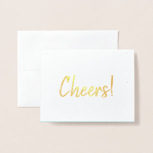 Cheers Foil-kaart met artistieke binnenkant Folie Kaarten