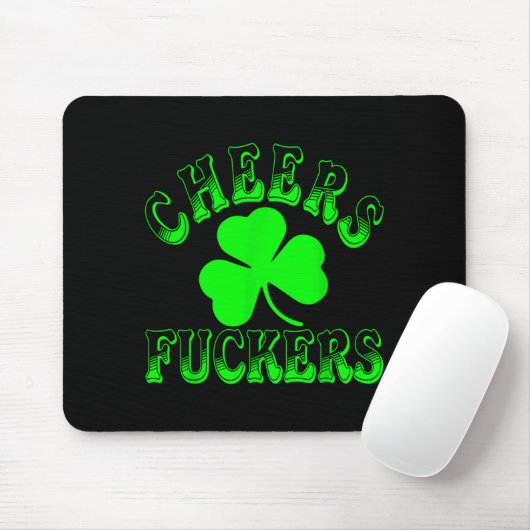 Cheers Forers Irish St Patricks Day Shamrock Tee Muismat (Met muis)