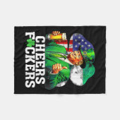 Cheers Forers St Patricks Day Grappig Bier Drink Fleece Deken (Voorkant (Horizontaal))