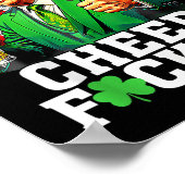 Cheers Forers St Patricks Day Grappig Bier Drink Poster (Hoek)