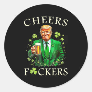 Cheers Forers St Patricks Day Grappig Bier Drink Ronde Sticker