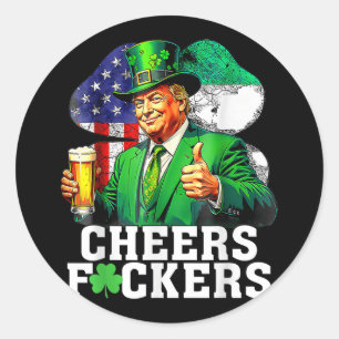 Cheers Forers St Patricks Day Grappig Bier Drink Ronde Sticker