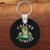 Cheers Forers St Patricks Day Grappig Bier Drink Sleutelhanger (Voorkant)