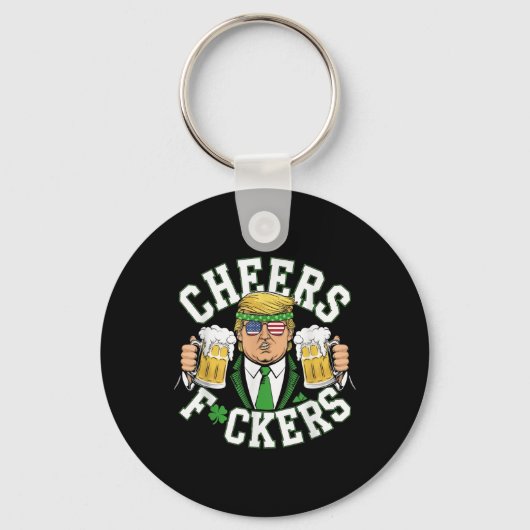 Cheers Forers St Patricks Day Grappig Bier Drink Sleutelhanger (Voorkant)