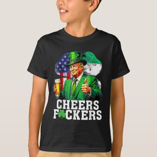 Cheers Forers St Patricks Day Grappig Bier Drink T-shirt (Voorkant)