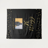 Cheers | Foto Gold & Black 30th Birthday Wandkleed (Voorkant (horizontaal))