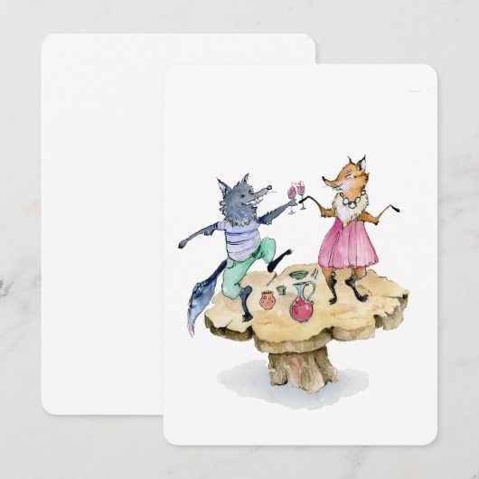 Cheers Foxy Save The Date (Voorkant / Achterkant)