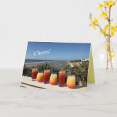 Cheers! Gefeliciteerd. Binnenzijde blanco Kaart (Gele Bloem)