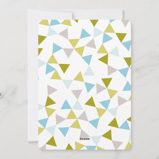 Cheers Geo Triangles Modern Fun Holiday Feestdagenkaart (Achterkant)