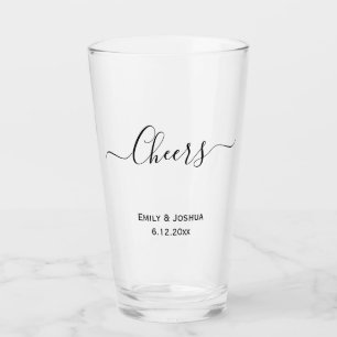 Cheers   Gepersonaliseerde Bruid Bruidegom Naam Hu Glas