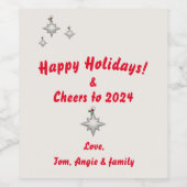 Cheers! Gepersonaliseerde etiketten van wijnflesse (Enkel label)