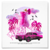 Cheers! Gewoon een Malibu Drink Foto Afdruk (Voorkant)