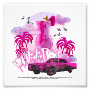 Cheers! Gewoon een Malibu Drink Foto Afdruk