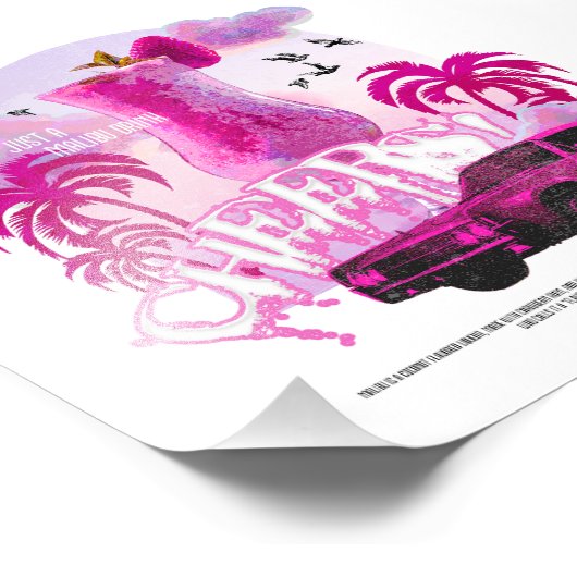 Cheers! Gewoon een Malibu Drink Foto Afdruk (Hoek)