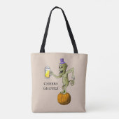Cheers Ghouls Halloween Trick or treat Tote Bag (Achterkant)