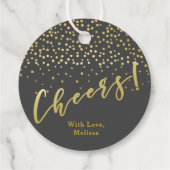 Cheers! | Glamoureuze Gouden Sparkles Bedankjes Labels (Achterkant)