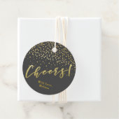 Cheers! | Glamoureuze Gouden Sparkles Bedankjes Labels (In situ)