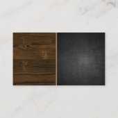 Cheers Glasses | Donkere textuur | Houtkorrels Visitekaartje (Achterkant)