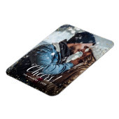 Cheers | Glitz Faux Glitter Photo Overlay Magneet (Linkerzijde)