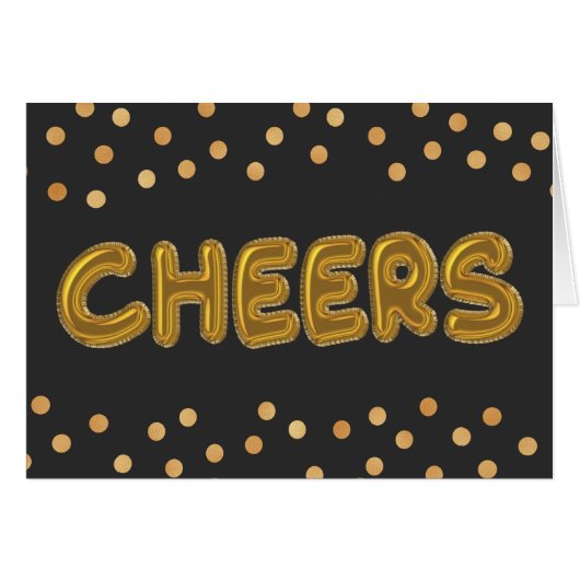 Cheers Gold Foil-ballonnen (Voorkant Horizontaal)