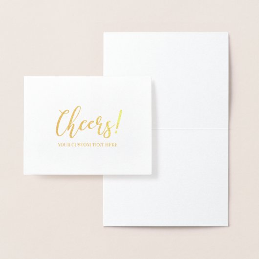 Cheers Gold Foil Wenskaart Folie Kaarten (Display)