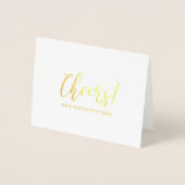 Cheers Gold Foil Wenskaart Folie Kaarten (Voorkant)