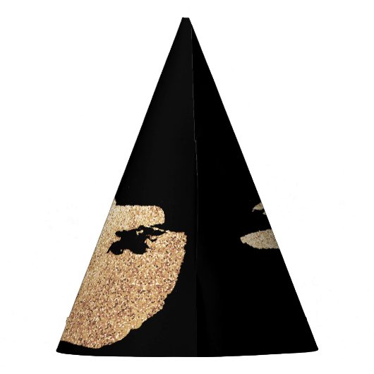 Cheers Gold Glitter Party Pet Feesthoedjes (Achterkant)