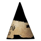 Cheers Gold Glitter Party Pet Feesthoedjes (Rechts)