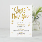 Cheers Gold Nieuwjaar op uitnodiging van Eve (Staand voorkant)